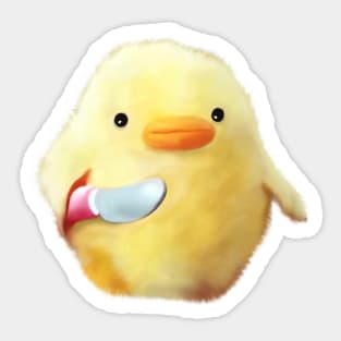 Smol But Dedly Duck Sticker